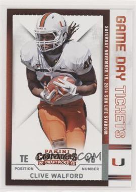 2015 Panini Contenders Draft Picks - Game Day Tickets #9 - Clive Walford [EX to NM]