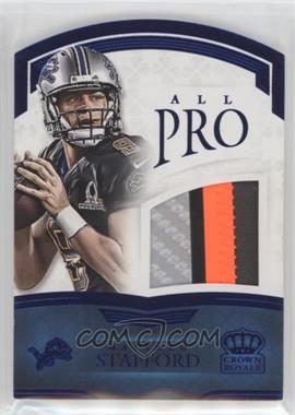 2015 Panini Crown Royale - All Pro Materials Die-Cuts - Blue #PBM-MS - Matthew Stafford /5