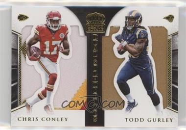 2015 Panini Crown Royale - Dual Silhouettes - Gold #DS-CCTG - Chris Conley, Todd Gurley /25