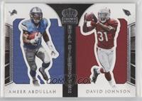 Ameer Abdullah, David Johnson #/99