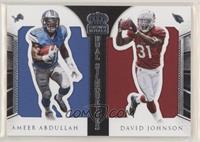 Ameer Abdullah, David Johnson #/99