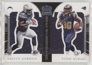 2015 Panini Crown Royale - Dual Silhouettes #DS-MGTG - Melvin Gordon, Todd Gurley /99