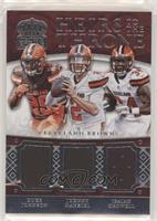 Duke Johnson, Johnny Manziel, Isaiah Crowell #/99