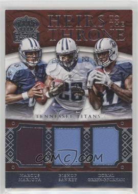 2015 Panini Crown Royale - Heirs to the Throne Trios #HT-MMBSDGB - Marcus Mariota, Bishop Sankey, Dorial Green-Beckham /99