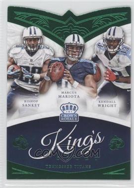 2015 Panini Crown Royale - King's Court Die-Cuts - Green #KC19 - Bishop Sankey, Marcus Mariota, Kendall Wright