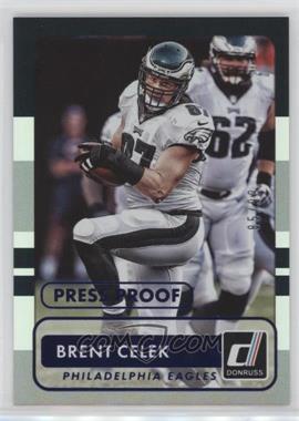 2015 Panini Donruss - [Base] - Press Proof Blue #110 - Brent Celek /99