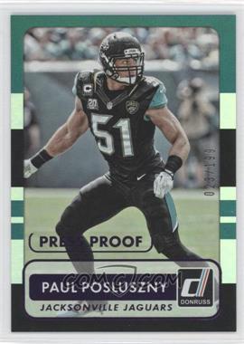 2015 Panini Donruss - [Base] - Press Proof Purple #145 - Paul Posluszny /199