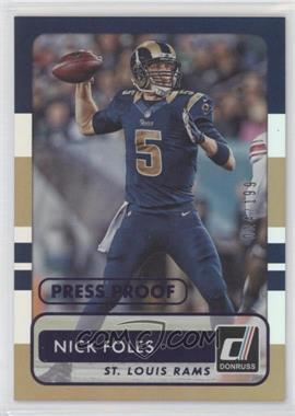 2015 Panini Donruss - [Base] - Press Proof Purple #24 - Nick Foles /199