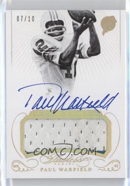 2015 Panini Flawless - Greats Patches Autographs - Gold #GPA-PW - Paul Warfield /10