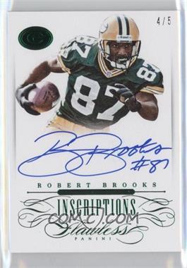 2015 Panini Flawless - Inscriptions - Emerald #I-RB - Robert Brooks /5