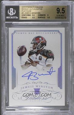 2015 Panini Flawless - Rookie Autographs - Platinum #RA-JW - Jameis Winston /1 [BGS 9.5 GEM MINT]