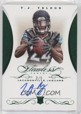 2015 Panini Flawless - Rookie Flawless Signatures - Emerald Inscriptions #RFS-TJ - T.J. Yeldon /5