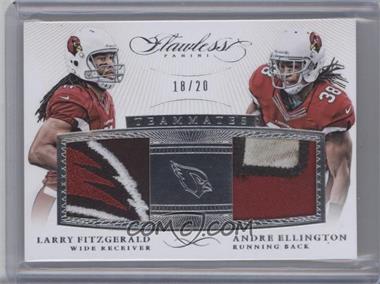 2015 Panini Flawless - Teammates Patches #LFAE - Larry Fitzgerald, Andre Ellington /20