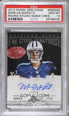 2015 Panini Gridiron Kings - Rookie Studio Signatures #RSS-MM - Marcus Mariota /75 [PSA 10 GEM MT]