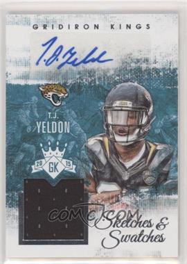2015 Panini Gridiron Kings - Sketches and Swatches #SK-TJ - T.J. Yeldon /249