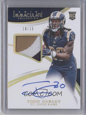 2015 Panini Immaculate Collection - [Base] - Gold #160 - Rookie Patch Autographs - Todd Gurley /25
