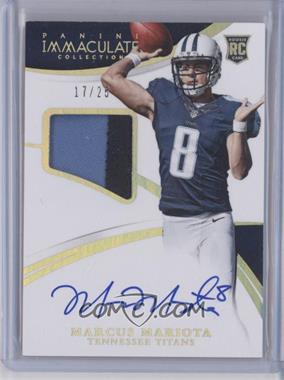 2015 Panini Immaculate Collection - [Base] - Gold #164 - Rookie Patch Autographs - Marcus Mariota /25