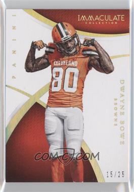 2015 Panini Immaculate Collection - [Base] - Gold #19 - Dwayne Bowe /25