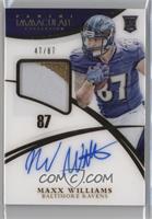 Rookie Patch Autographs - Maxx Williams #/87