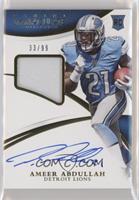 Rookie Patch Autographs - Ameer Abdullah #/99