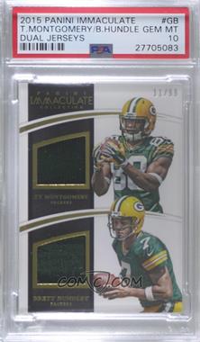 2015 Panini Immaculate Collection - Immaculate Dual Jerseys #IDJ-GB - Ty Montgomery, Brett Hundley /99 [PSA 10 GEM MT]