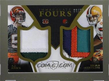 2015 Panini Immaculate Collection - Immaculate Fours Patches #I4-OSU - A.J. Hawk, Brian Hartline, Carlos Hyde, Devin Smith /15