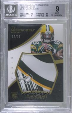 2015 Panini Immaculate Collection - Immaculate Gloves Logos #LG-TM - Ty Montgomery /25 [BGS 9 MINT]