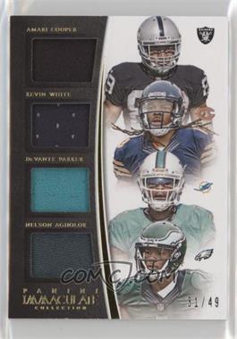 2015 Panini Immaculate Collection - Immaculate Quads Jerseys #IQJ-WR1 - Amari Cooper, Kevin White, Devante Parker, Nelson Agholor /49