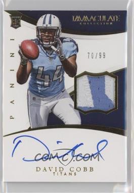 2015 Panini Immaculate Collection - Immaculate Rookie Signature Patches #SPR-DC - David Cobb /99