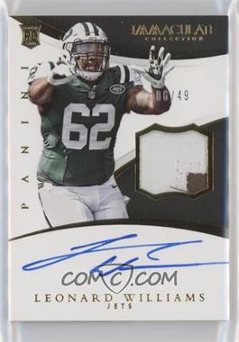 2015 Panini Immaculate Collection - Immaculate Rookie Signature Patches #SPR-LW - Leonard Williams /49