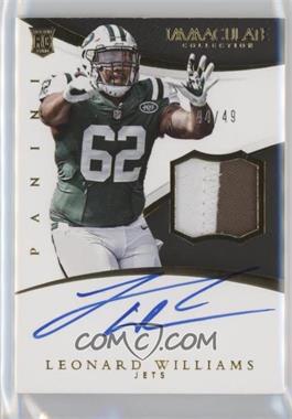 2015 Panini Immaculate Collection - Immaculate Rookie Signature Patches #SPR-LW - Leonard Williams /49