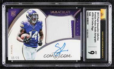 2015 Panini Immaculate Collection - Premium Patches Rookie Autographs - Gold #PPR-SD - Stefon Diggs /25 [CSG 9 Mint]