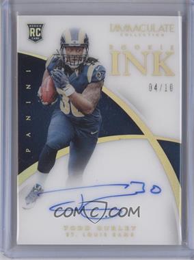 2015 Panini Immaculate Collection - Rookie Ink - Gold #RI-TG - Todd Gurley /10