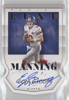 2015 Panini Luxe - Die-Cut Autographs - Silver #DC-EM - Eli Manning /10