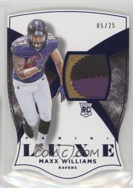 2015 Panini Luxe - Die-Cut Memorabilia Prime - Blue #78 - Rookies - Maxx Williams /25