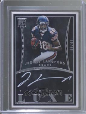 2015 Panini Luxe - Framed Rookie Autographs - Silver #RA-JL - Jeremy Langford /49