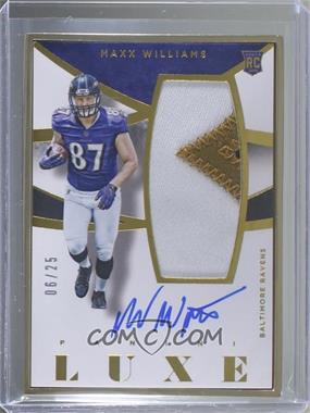 2015 Panini Luxe - Rookie Memorabilia Autographs - Gold Prime #RMA-MW - Maxx Williams /25 [EX to NM]