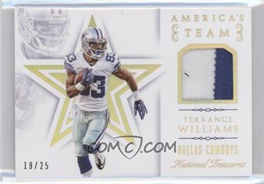 2015 Panini National Treasures - America's Team Memorabilia - Prime #AT-TW - Terrance Williams /25