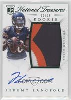 RPS Rookie Patch Autograph - Jeremy Langford #/36