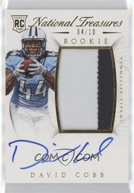 2015 Panini National Treasures - [Base] - Gold #138 - RPS Rookie Patch Autograph - David Cobb /10