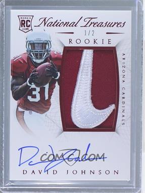2015 Panini National Treasures - [Base] - Red Brand Logo #108 - RPS Rookie Patch Autograph - David Johnson /2