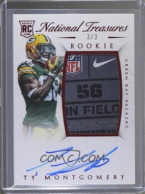 2015 Panini National Treasures - [Base] - Red Laundry Tag #124 - RPS Rookie Patch Autograph - Ty Montgomery /3
