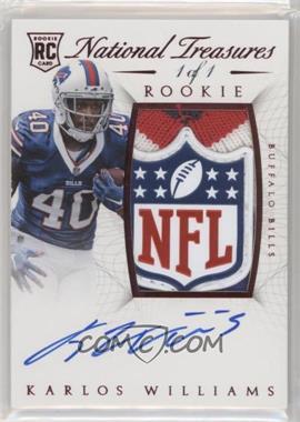 2015 Panini National Treasures - [Base] - Red NFL Shield #104 - RPS Rookie Patch Autograph - Karlos Williams /1