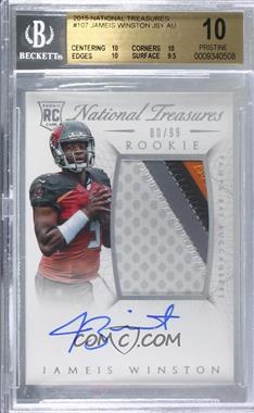 2015 Panini National Treasures - [Base] #107 - RPS Rookie Patch Autograph - Jameis Winston /99 [BGS 10 PRISTINE]