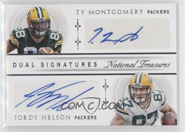 2015 Panini National Treasures - Dual Signatures #DS-MN - Ty Montgomery, Jordy Nelson /49