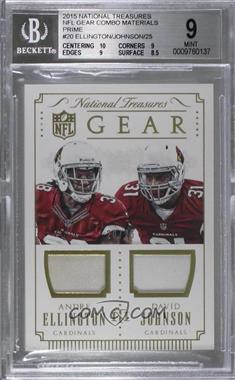 2015 Panini National Treasures - NFL Gear Combos - Prime #GC-EJ - Andre Ellington, David Johnson /25 [BGS 9 MINT]