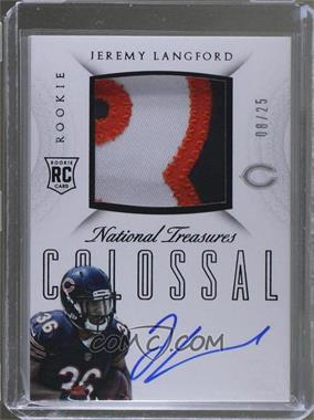 2015 Panini National Treasures - Rookie Colossal Materials Signatures - Prime #RCO-JL - Jeremy Langford /25