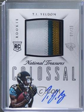 2015 Panini National Treasures - Rookie Colossal Materials Signatures - Prime #RCO-TJ - T.J. Yeldon /25 [EX to NM]
