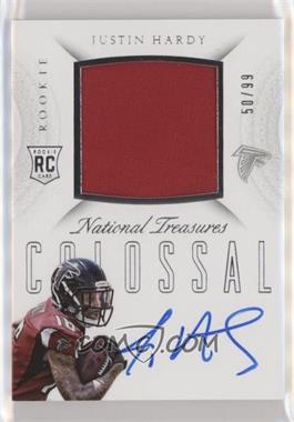 2015 Panini National Treasures - Rookie Colossal Materials Signatures #RCO-JH - Justin Hardy /99
