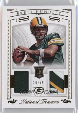 2015 Panini National Treasures - Rookie Dual Materials - Gold #RDM-BH - Brett Hundley /49